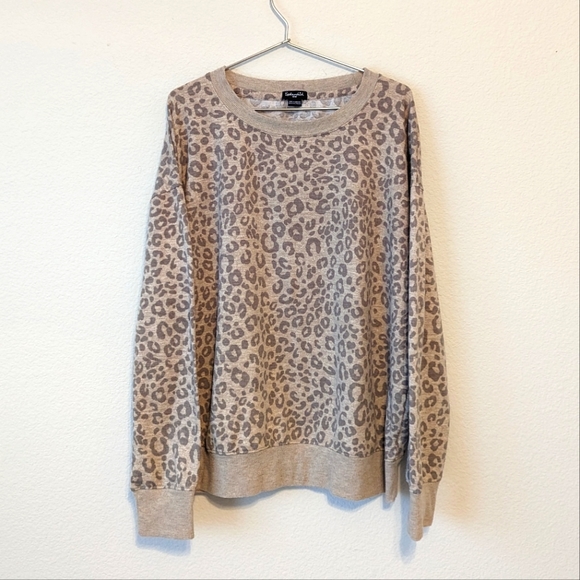 Splendid Tops - Splendid Leopard Print Sweatshirt